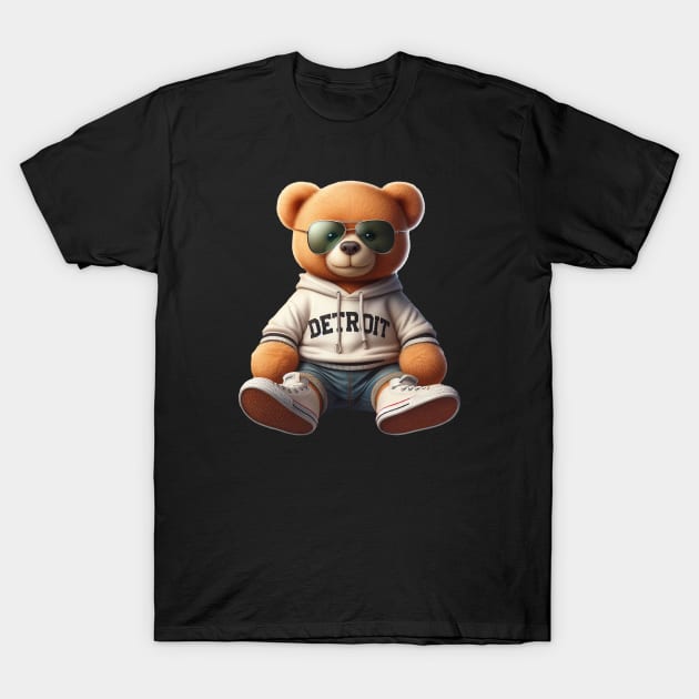 Detroit Teddy Bear T-Shirt by Americansports